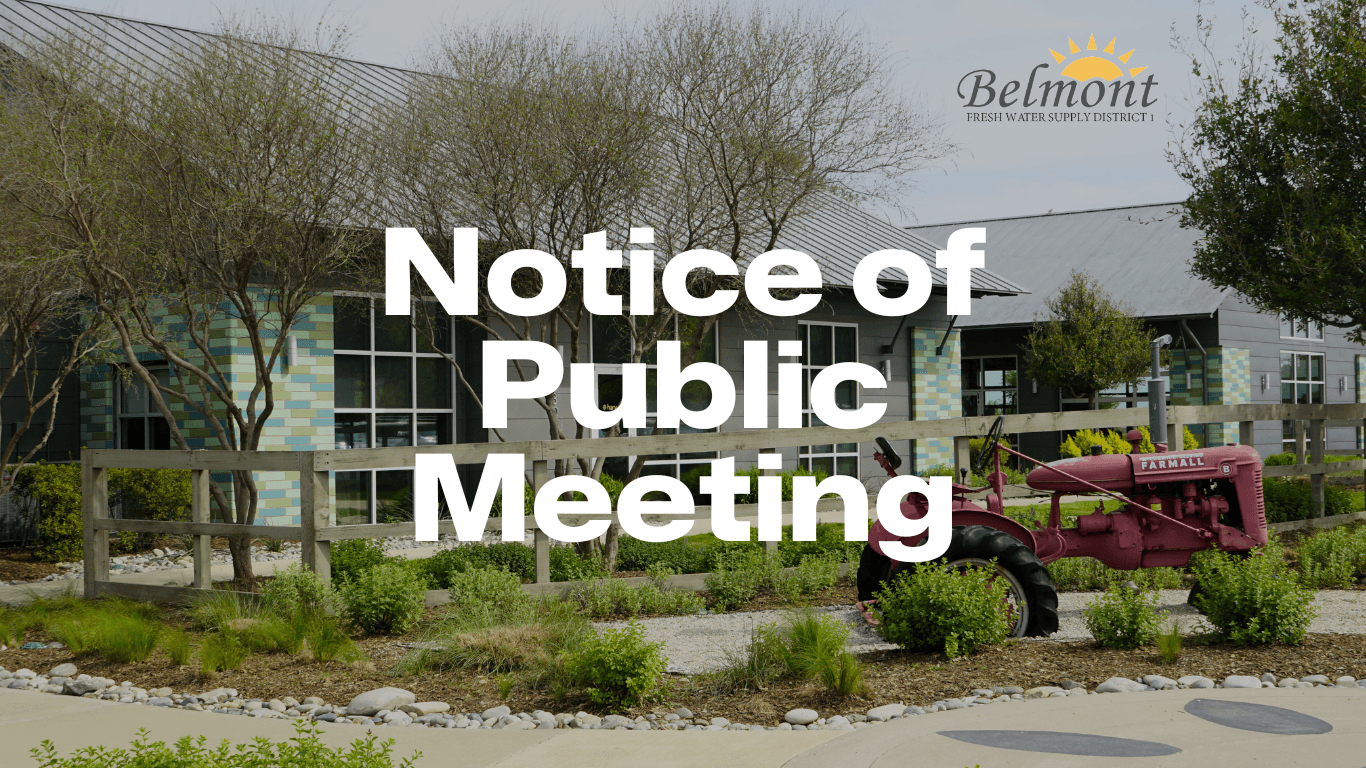 Notice of Public Meeting Belmont